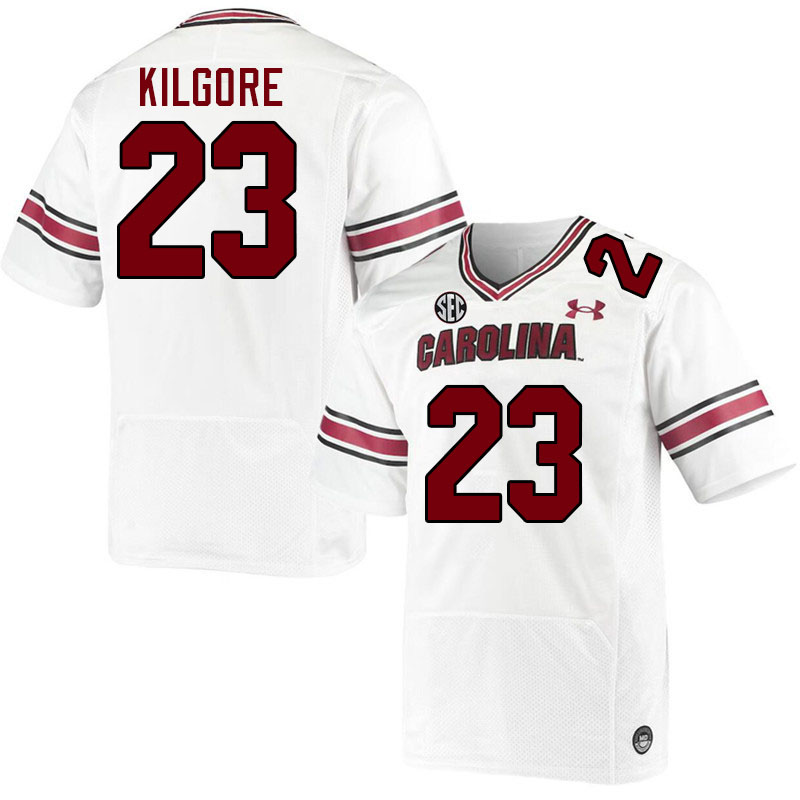 Men #23 Gerald Kilgore South Carolina Gamecocks College Football Jerseys Stitched-White